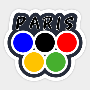 Paris rings Sticker